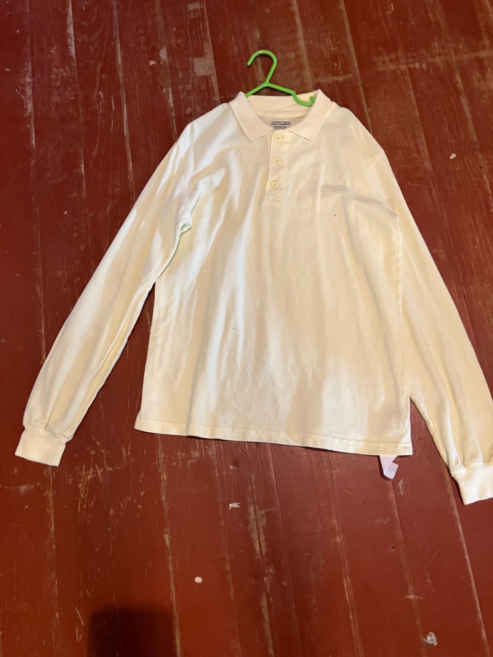 George White Long-Sleeve Polo Shirt for Kids